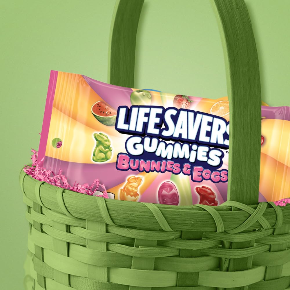 LIFE SAVERS Gummies Bunnies & Eggs Easter Candy Assortment, 9 Oz Bag