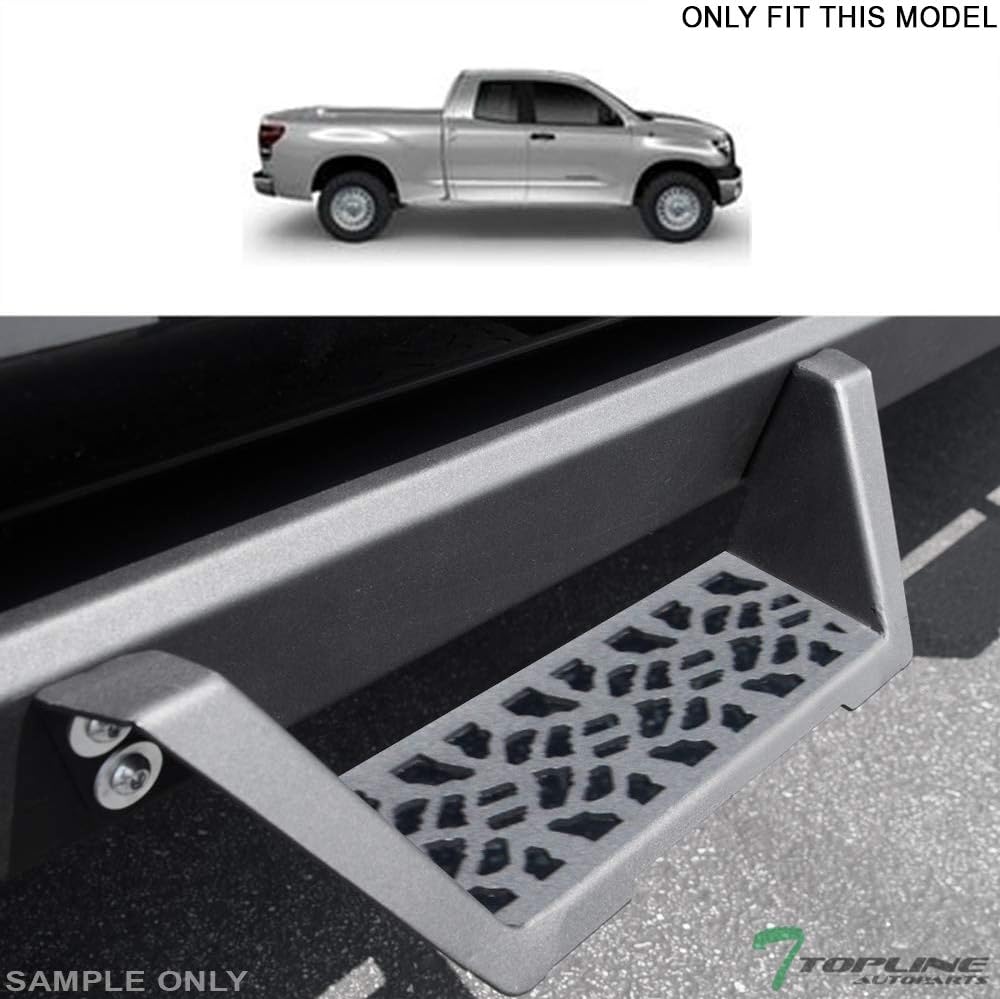 Matte Black Modular Drop Step Side Nerf Bars Rail Running Boards Compatible with 07-21 Toyota Tundra Double (Extended) Cab