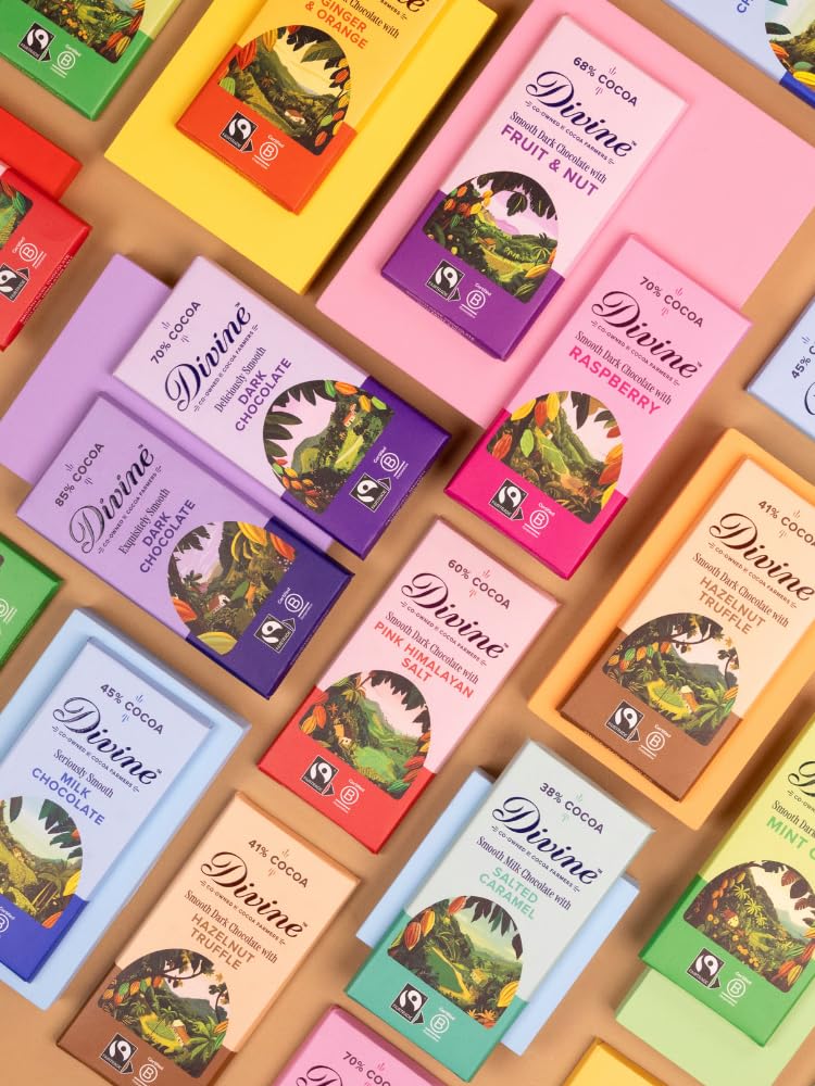 DIVINE CHOCOLATE Dark Chocolate 85%, 90 GR
