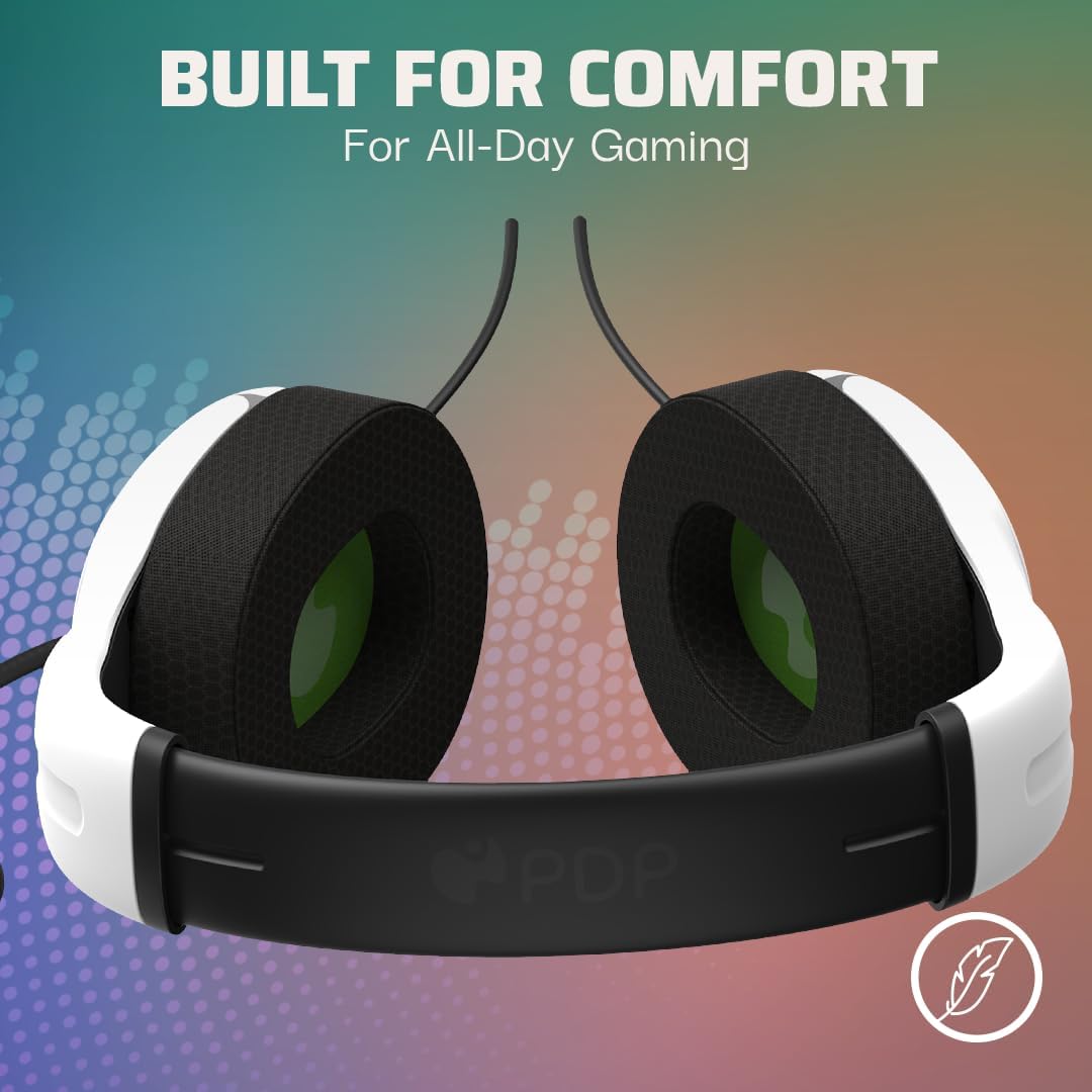 PDP Gaming AIRLITE Xbox Headset with Noise-Cancelling Microphone, Licensed Microsoft Series X|S, Xbox One Accessories, PC/Windows 10/11, Lightweight Wired Power Stereo headphones - Black