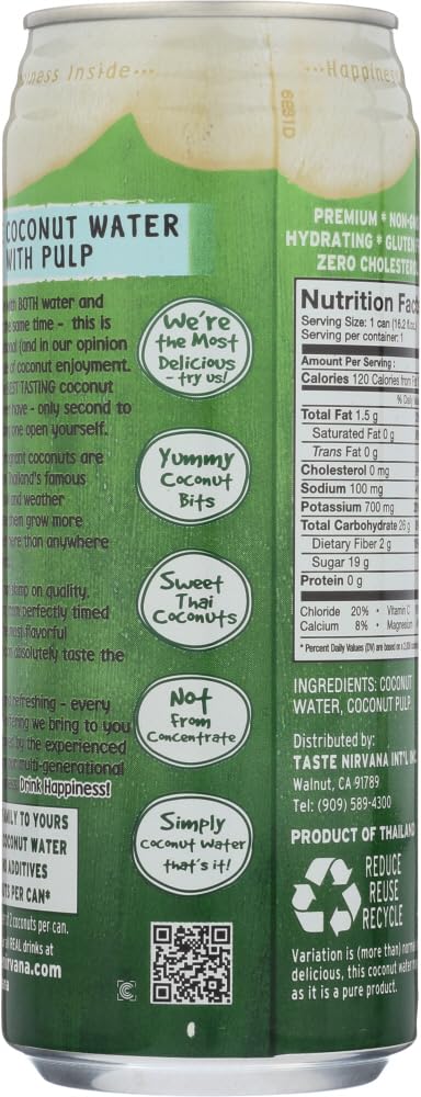 Taste Nirvana Real Coconut Water with Pulp -- 16 fl oz - 2 pc