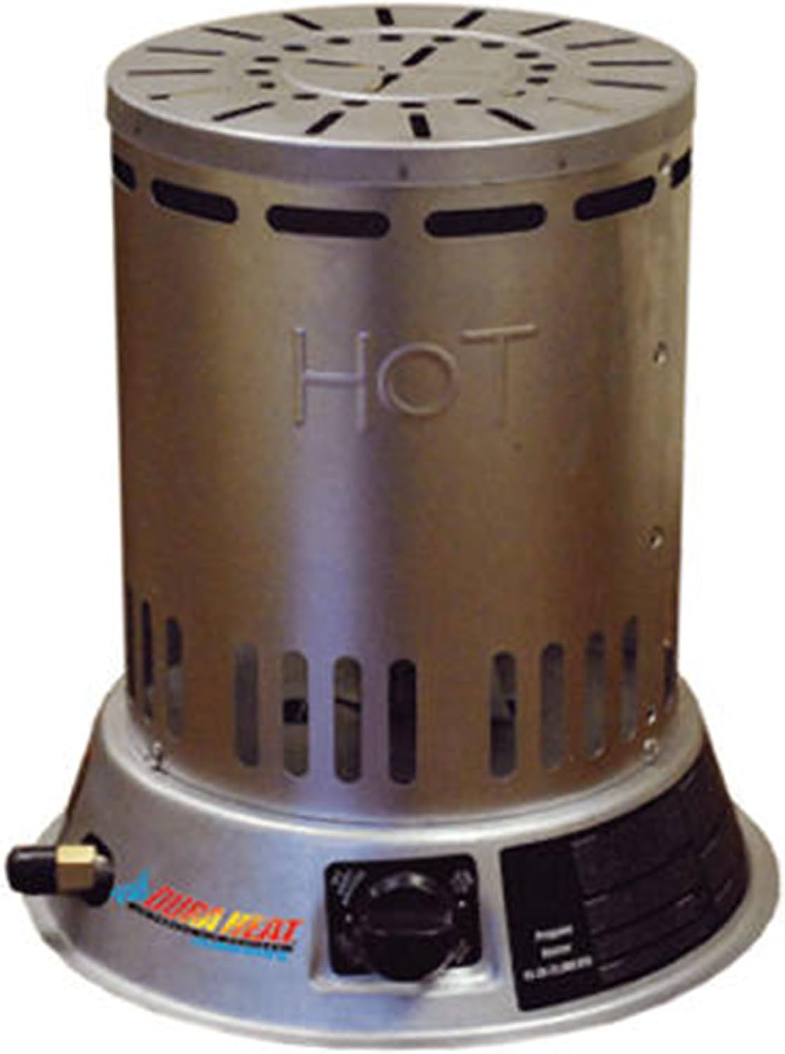 Dura Heat LPC25 15-25, 000 BTU Propane (LP) Convection Heater, Gray | 15K-25K BTUs, Heats up to 600 sq ft, Runs up to 28 hrs on 20 lb Propane Tank