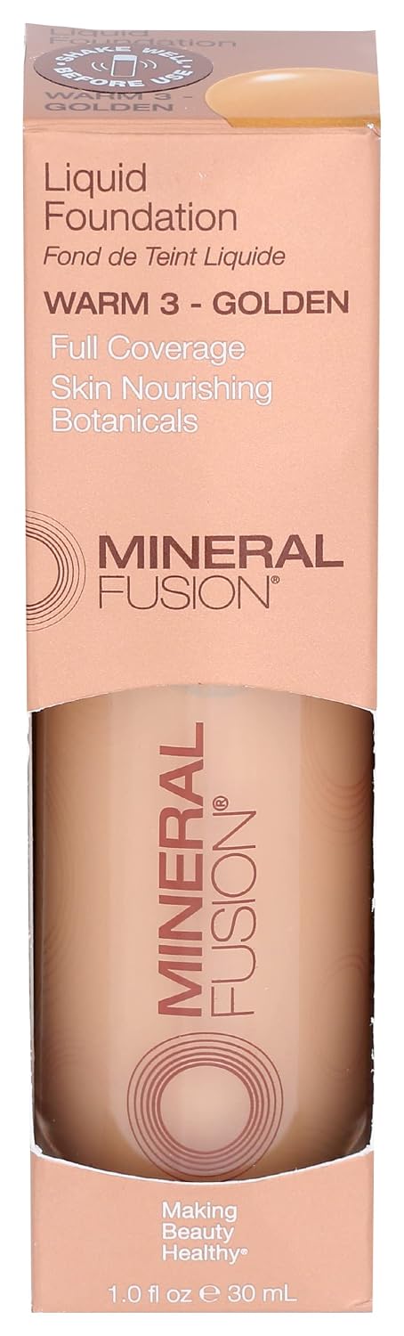 Mineral Fusion Full Coverage Liquid Foundation (Cool 1, Fair), 1 Fl Oz