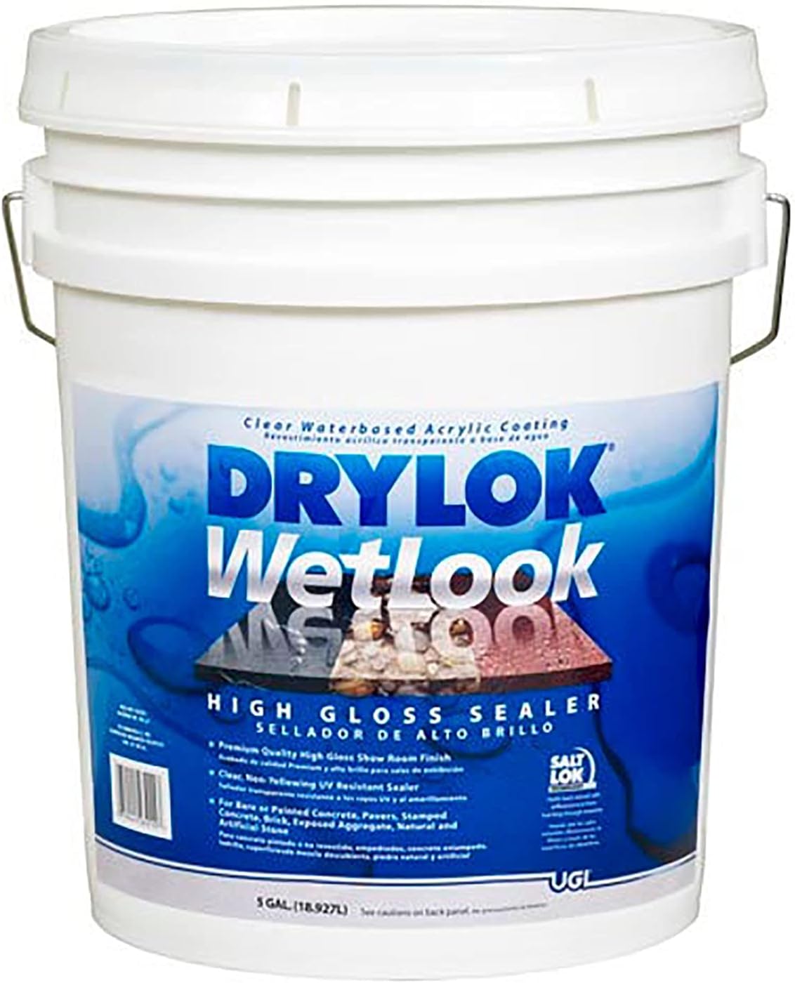 Drylok Wetlook Clear Clear Latex Concrete and Masonry Sealer 5 gal.
