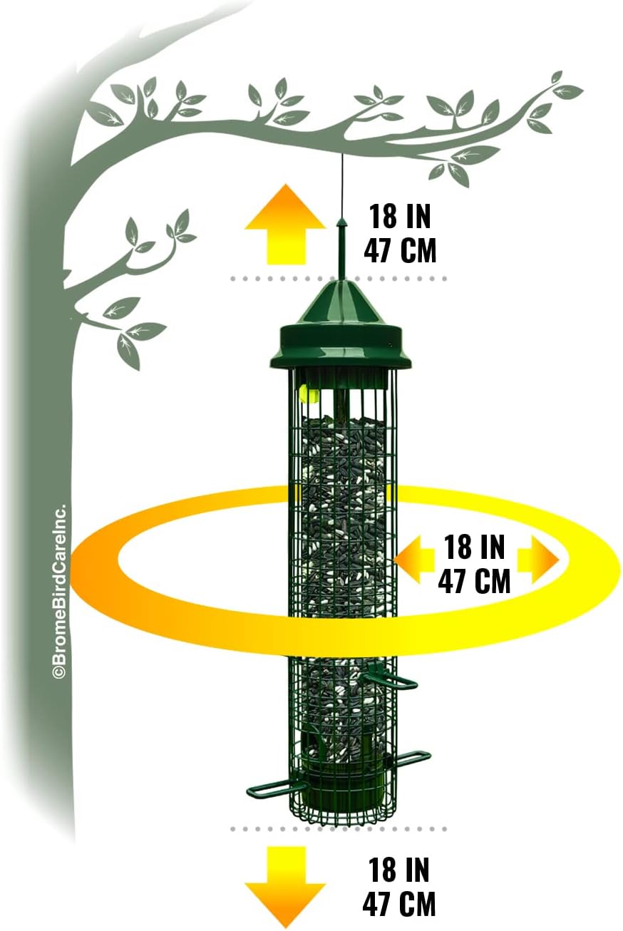 Squirrel Buster Classic Squirrel-proof Bird Feeder w/4 Feeding Ports, 2.4-pound Seed Capacity | Four feeding ports, weight-sensitive closure
