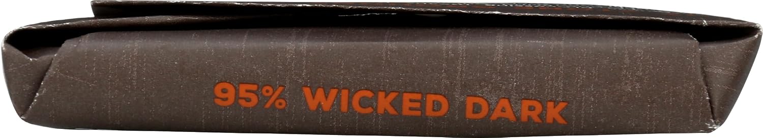Taza Chocolate Organic Amaze Bar 95% Stone Ground, Wicked Dark, 2.5 Ounce (1 Count), Vegan