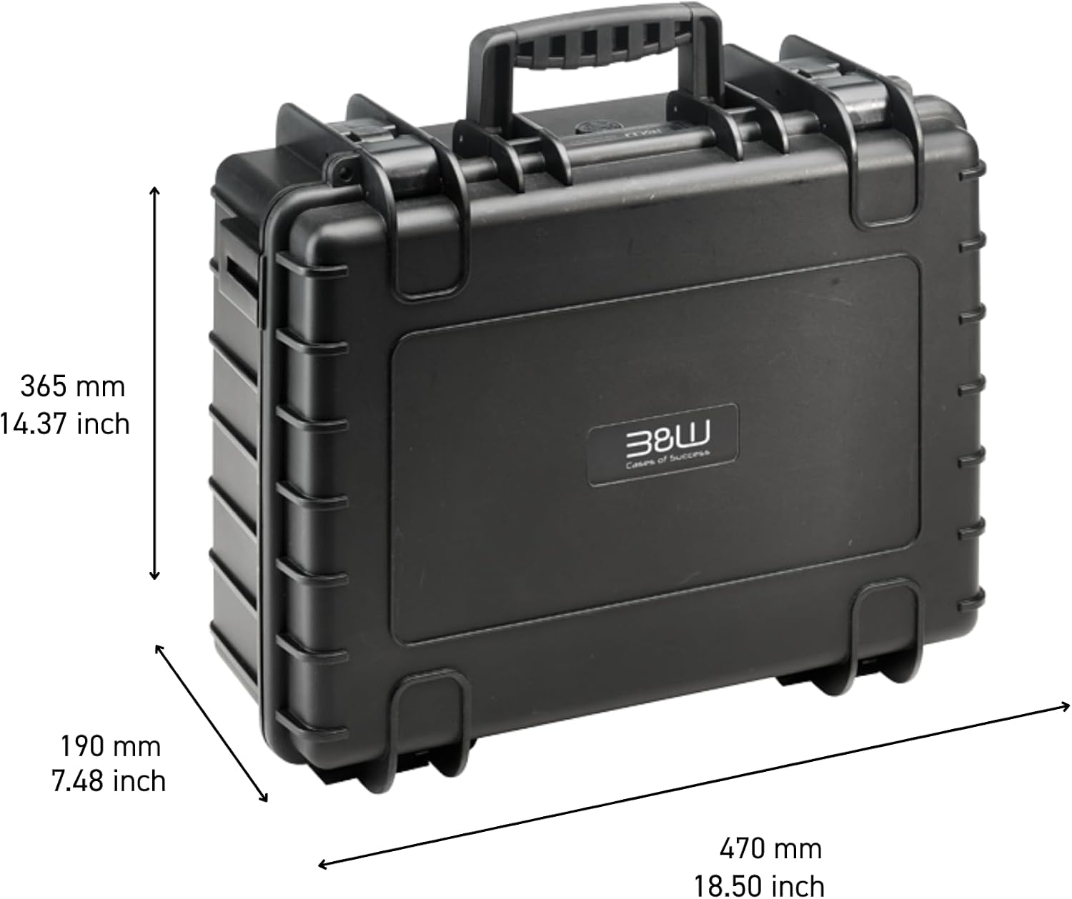 B&W International Jumbo 6700 Outdoor Tool Case with Pocket Tool Boards, Black
