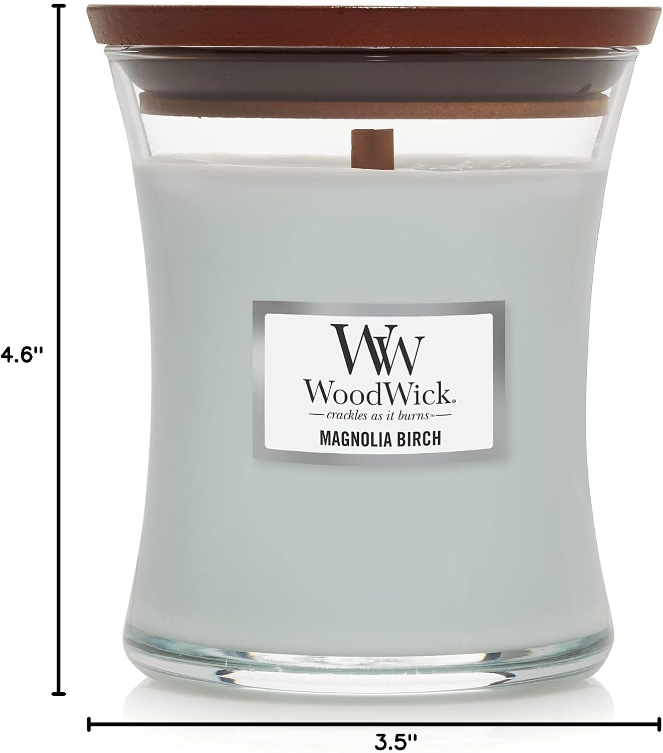 WoodWick Lavender Spa Gifts for Women and Men, 9.7 oz Medium Hourglass Candle with Crackling Wick