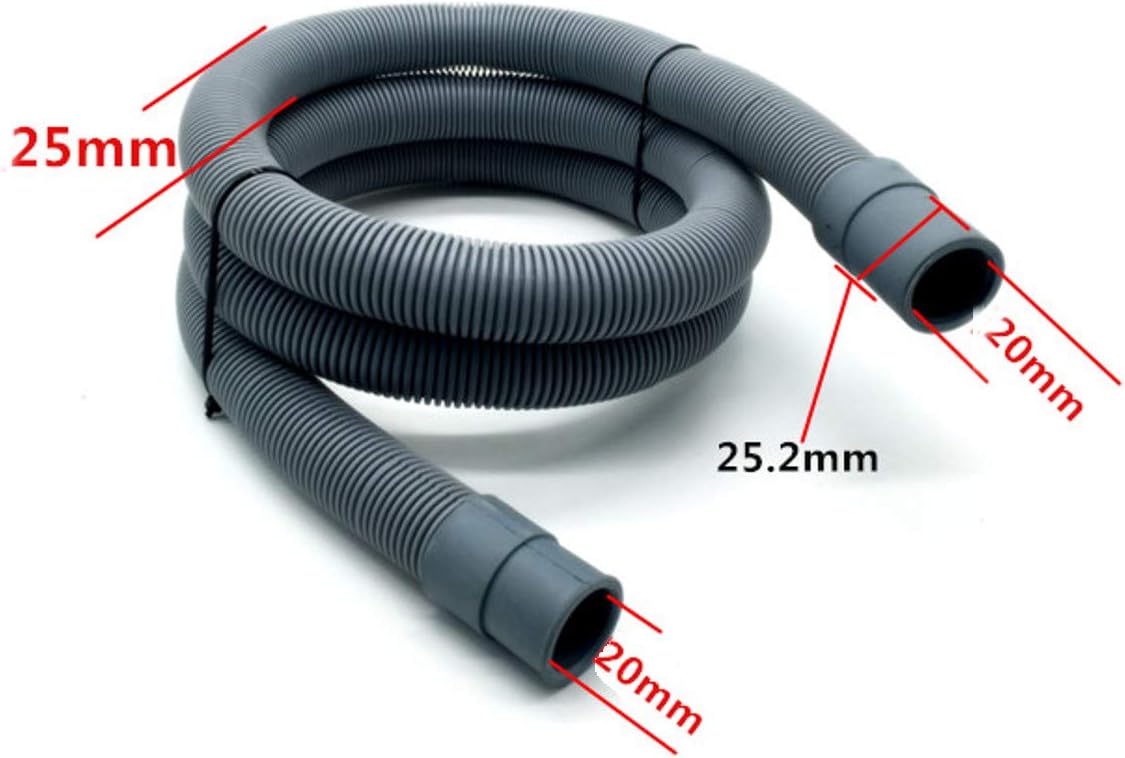 2.5m Washing Machine Drain Hose Extension Kit for Samsung Haier Little Swan Grey
