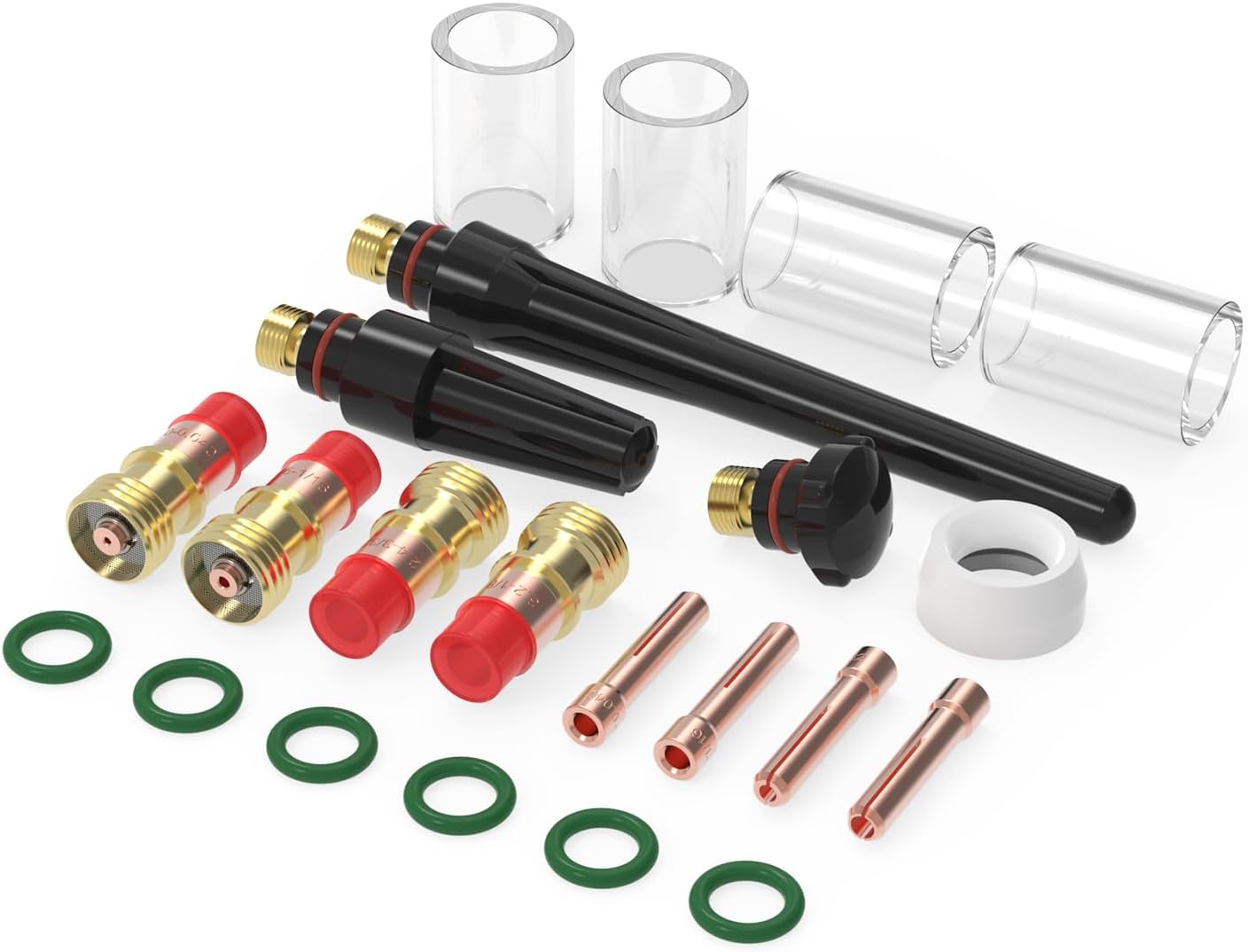 YESWELDER 49Pcs TIG Welding Torch Stubby Gas Lens #10 Glass Cup Kit