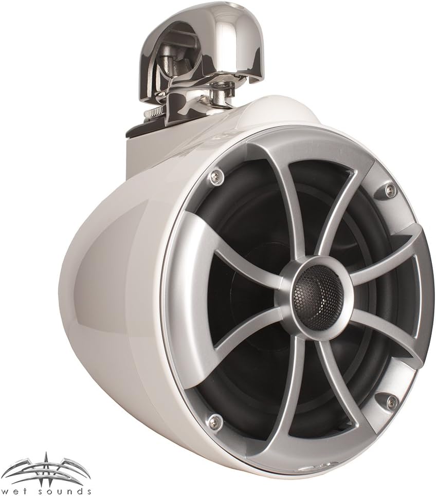 Wet Sounds 2 ICON 8" White Swivel Clamp Tower Speakers- Pair White (Renewed)