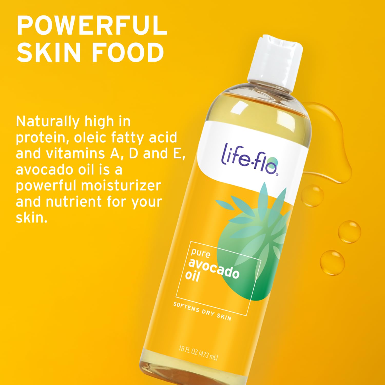 LIFE-FLO Pure Coconut Oil, Fractionated, Refined Liquid Coconut Oil, Skin Care, Hair Care, Massage, Aromatherapy, All Skin Types, Hypoallergenic, 60-Day Guarantee, Not Tested on Animals, 16oz