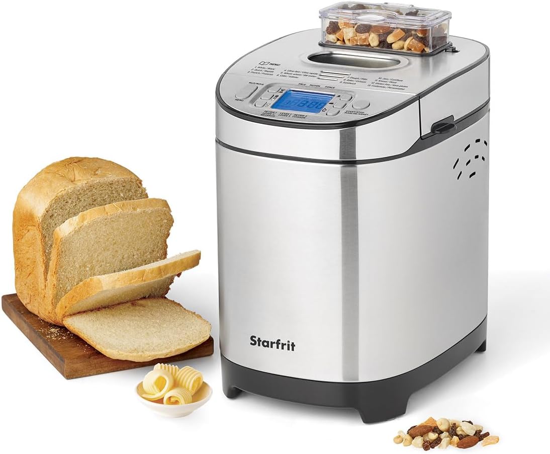 Starfrit Electric Bread Maker, 2lb, 13 Programs, Auto Dispenser, 550W