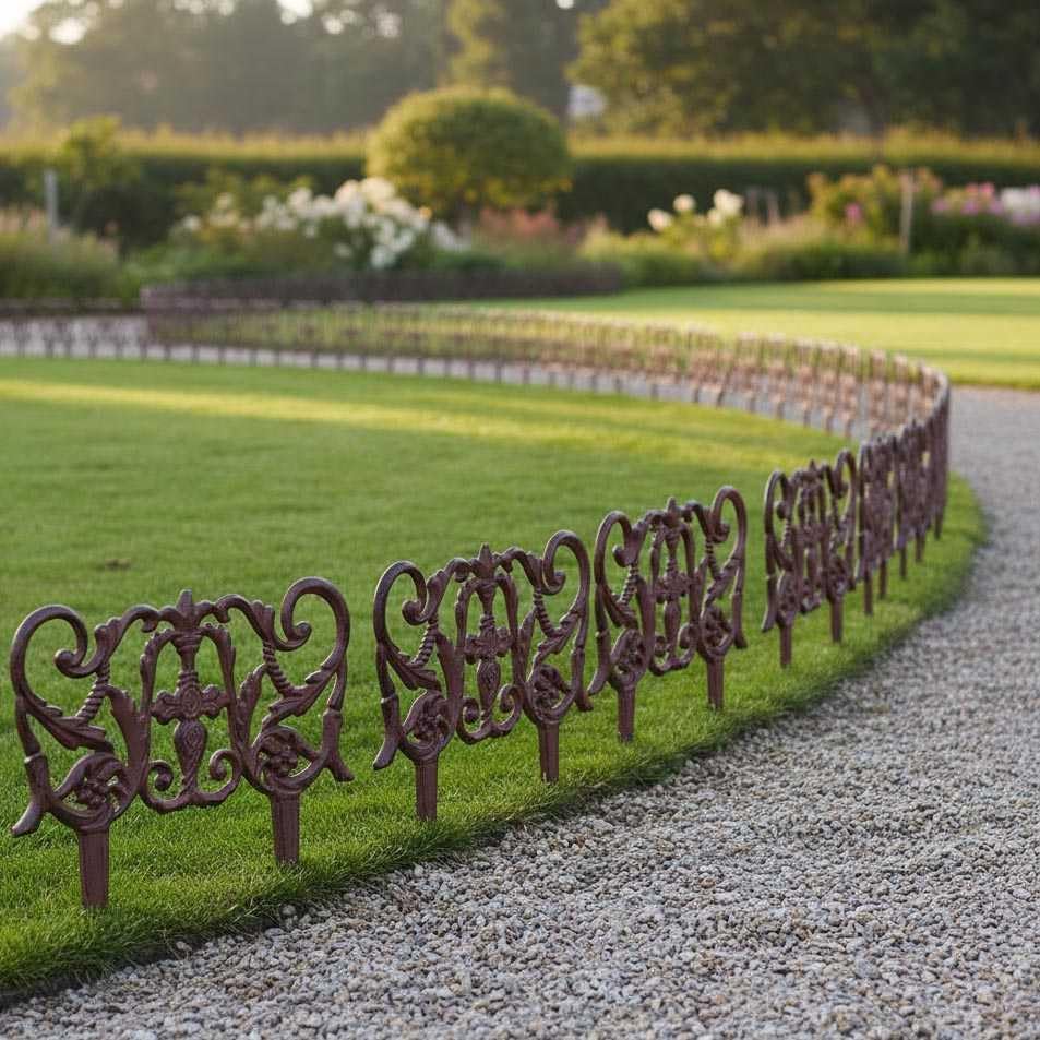 Esschert Design Lawn Edging, 11.505 by 0.468 by 12.207-Inch