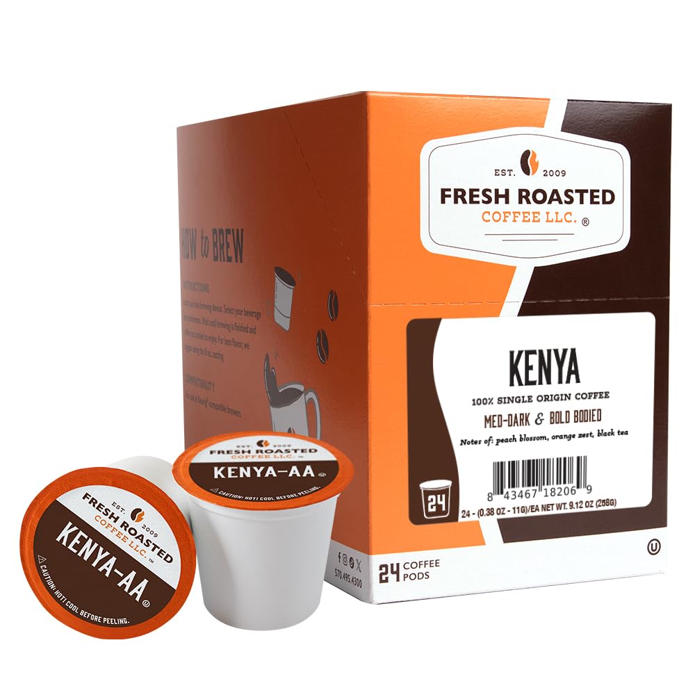 Fresh Roasted Coffee, Organic Colombian K-Cup Pods for Keurig Brewers, Medium Roast, USDA Organic, Kosher, 24 Count (Pack of 3)