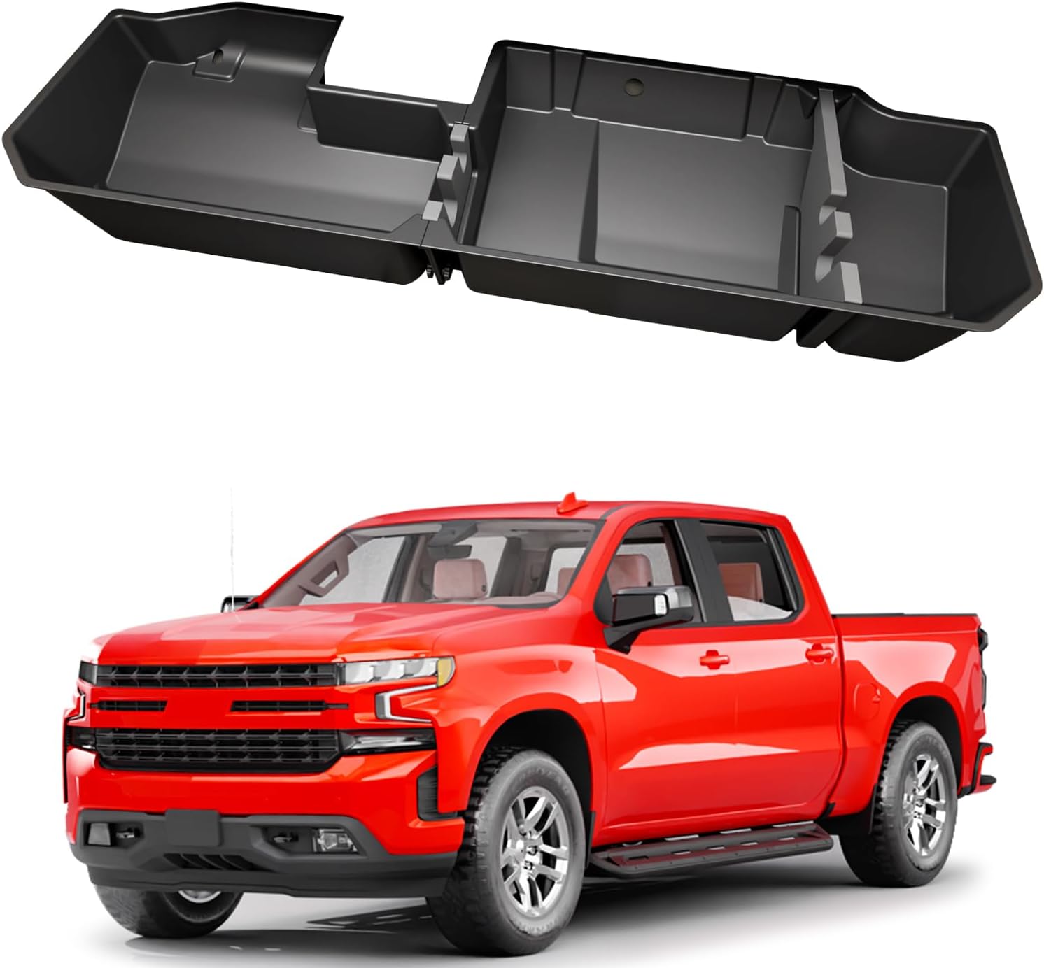 FengYu Under Seat Storage Box for 2015-2026 Ford F-150 F150 SuperCrew Cab | 2017-2026 F-250/F-350/F-450/F-550 Super Duty,F-150 Rear Underseat Storage Truck Organizer Tool Box