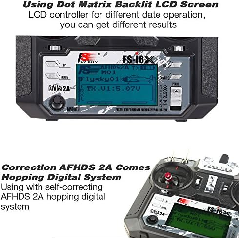 Flysky FS-i6X 6-10(Default 6)CH 2.4GHz AFHDS RC Transmitter w/ FS-iA6B Receiver