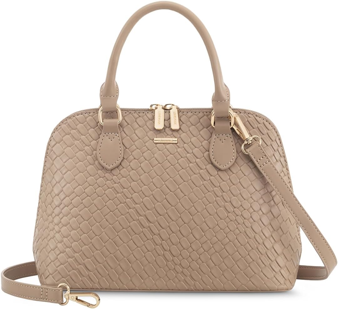 LOVEVOOK Purse for Women, Crossbody Dome Satchel Handbag with Double Zip