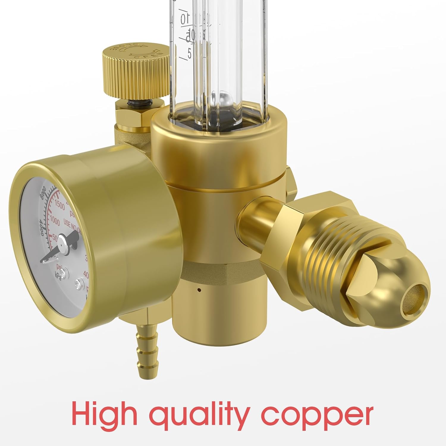 YESWELDER Welding Gas Flowmeter, Leak-Proof Argon CO2 Pressure Gauge with