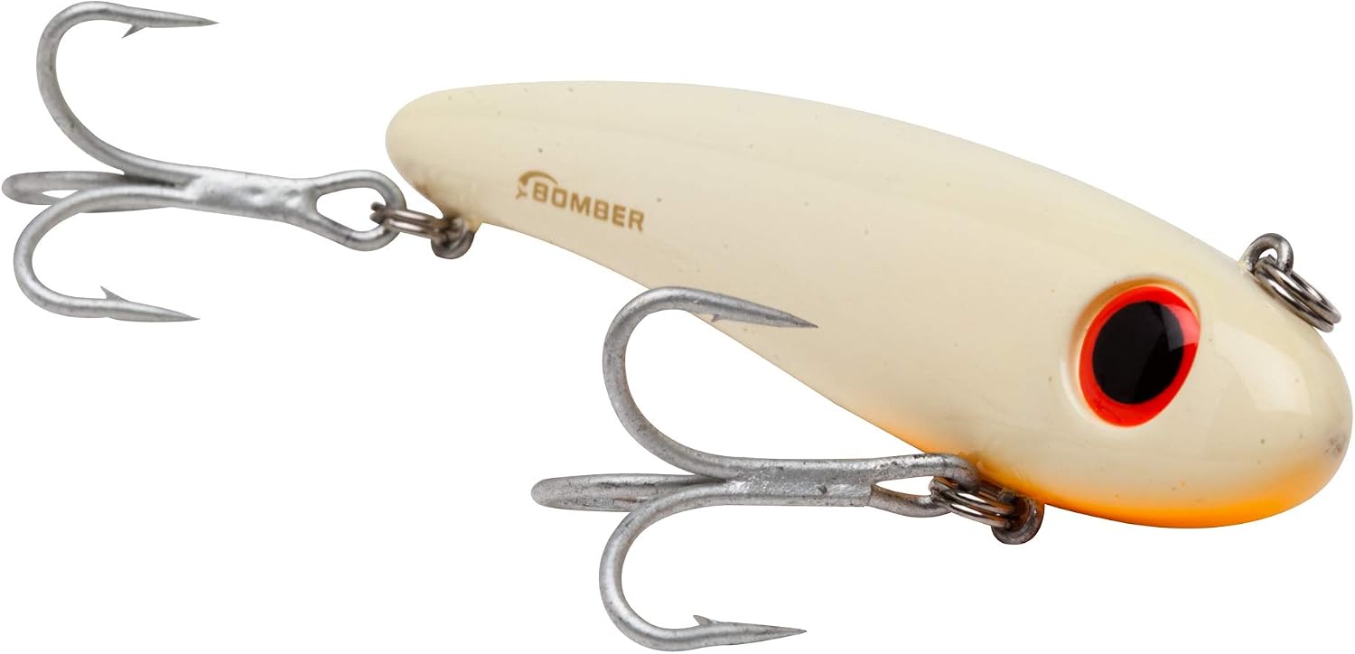 Bomber Lures Mullet Slow-Sinking Twitch / Walking Saltwater Fishing Lure - Excellent for Speckled Trout, Redfish, Stripers and More, 3 1/2 Inch, 5/8 Ounce