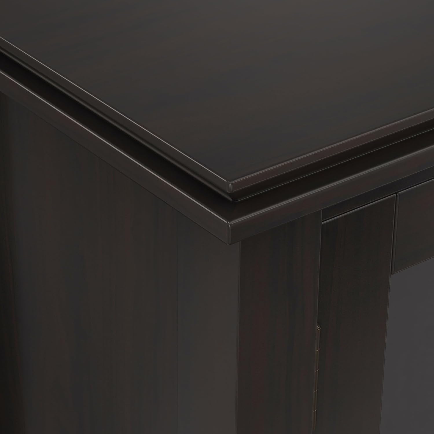 SIMPLIHOME Artisan 30" Wide Solid Wood Cabinet in Russet Brown