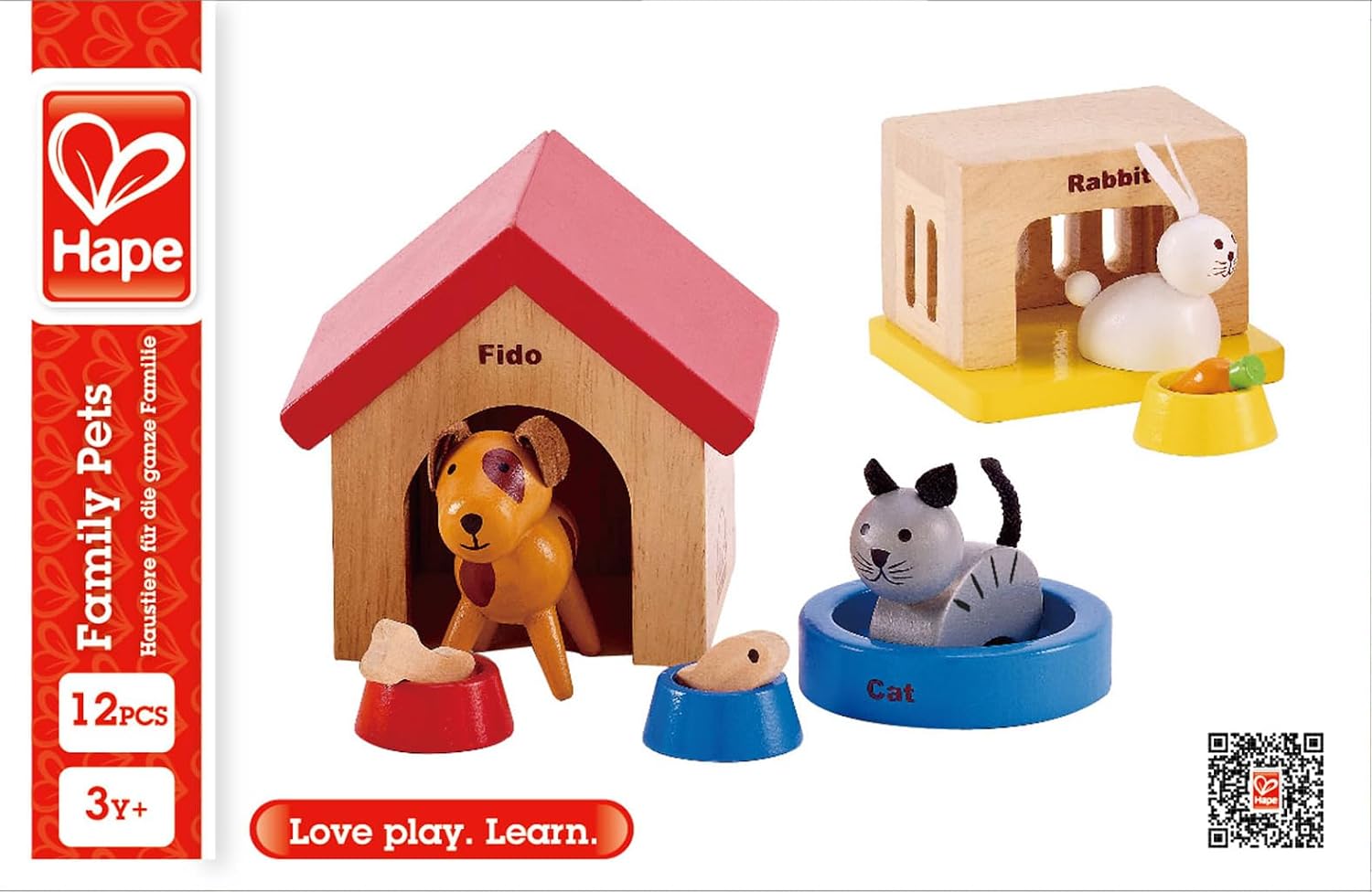 Hape Family Pets Wooden Dollhouse Animal Set
