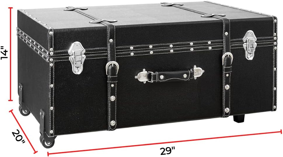 DormCo Texture® Brand Trunk - Black - Large