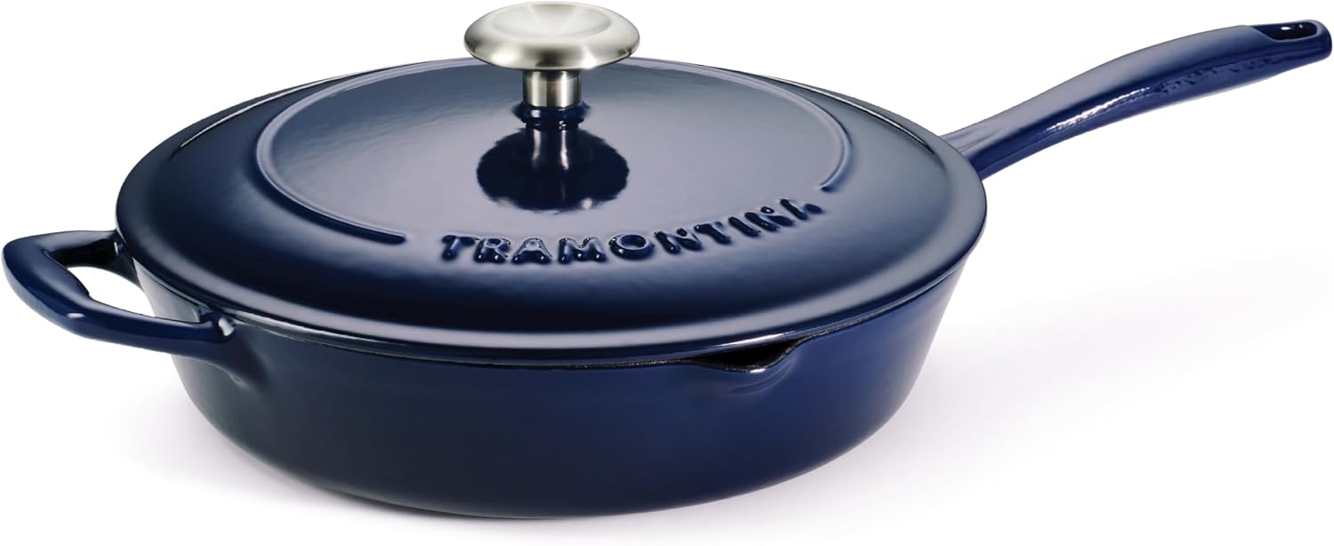 Tramontina Bestow Enameled Cast Iron 10-Inch Skillet, Blue | Perfect Pan for Frying, Searing, and Oven-to-Table Cooking