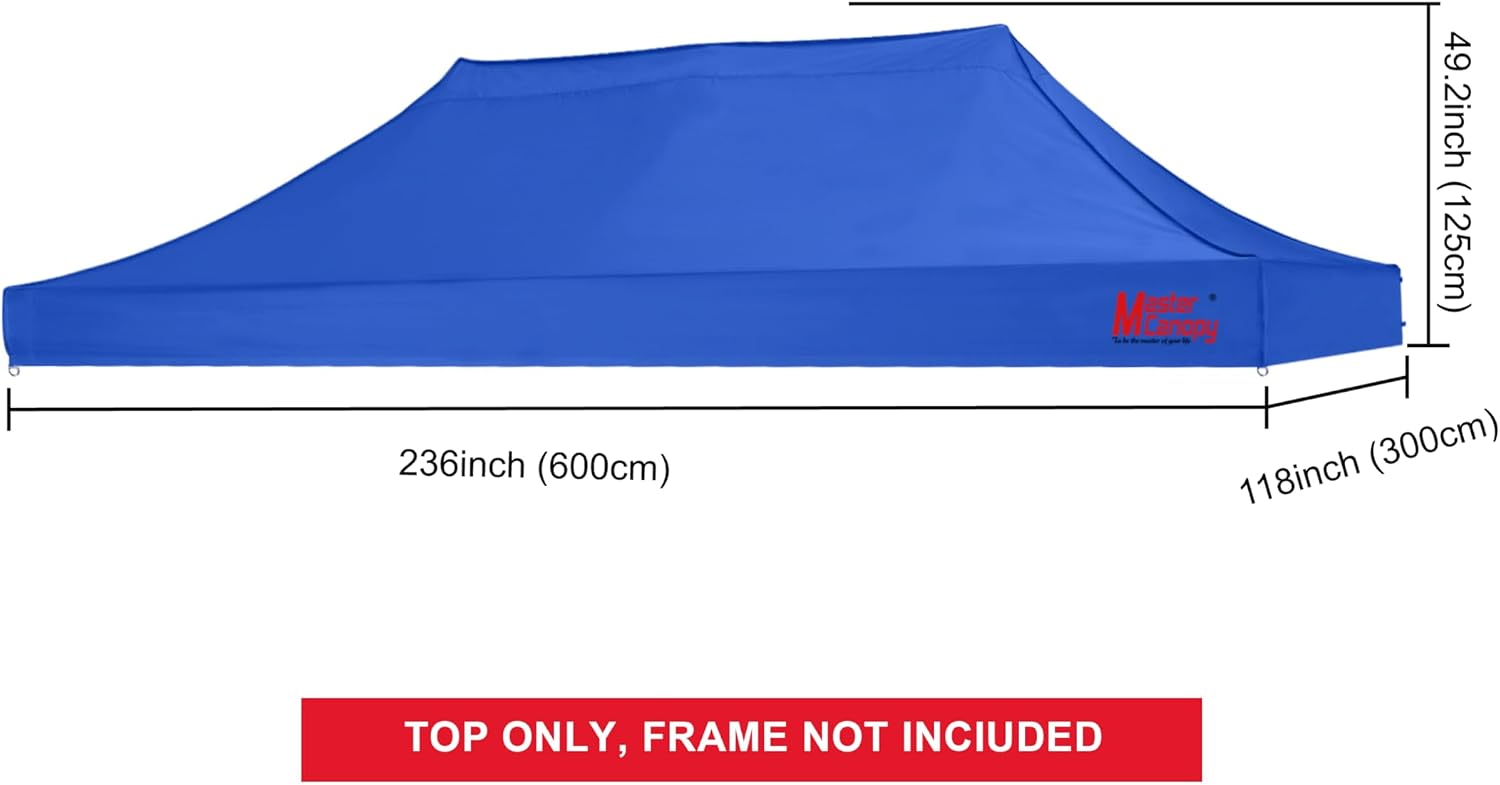MASTERCANOPY 10x10 Replacement Pop Up Canopy Top for Kingkong Frame Gray