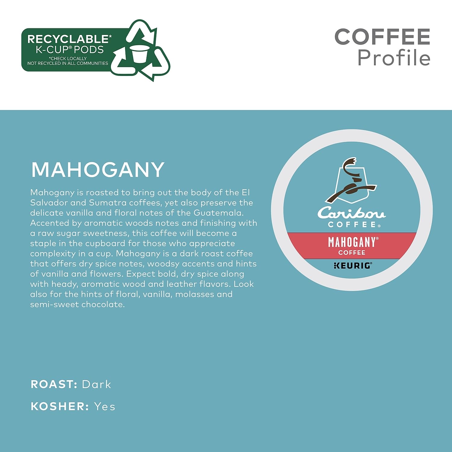 Caribou Coffee Caribou Blend Keurig Single-Serve K-Cup Pod, Medium Roast Coffee, 72 Count