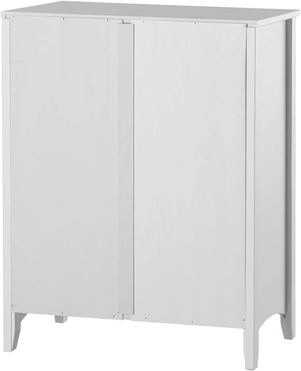 Shaker Style 3 Shelf Bookcase / Solid Wood / 36" High / Adjustable Shelving / Closed Back / Display Bookshelf for Living Room, Bedroom, Home and Office, White