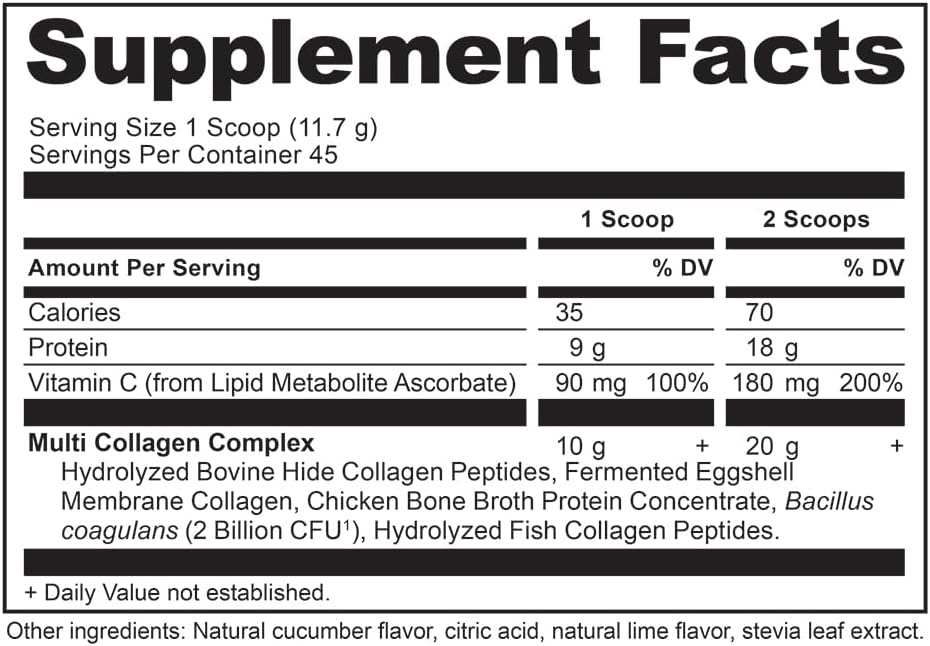 Ancient Nutrition Multi Collagen Protein Powder, 5 Types of Food Sourced Collagen, Providing Types I, II, III, V, and X, 16.2 Ounce