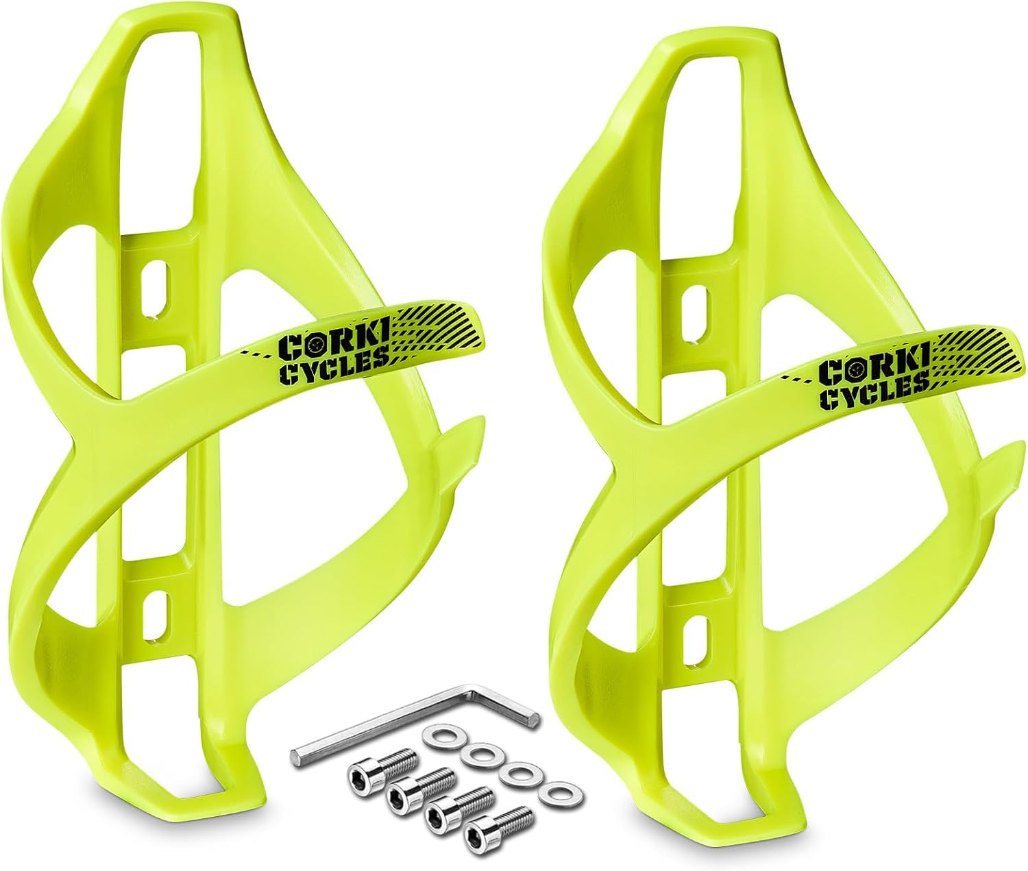 Corki Bike Water Bottle Holder, Bicycle Water Bottle Cage Black 2-Pack