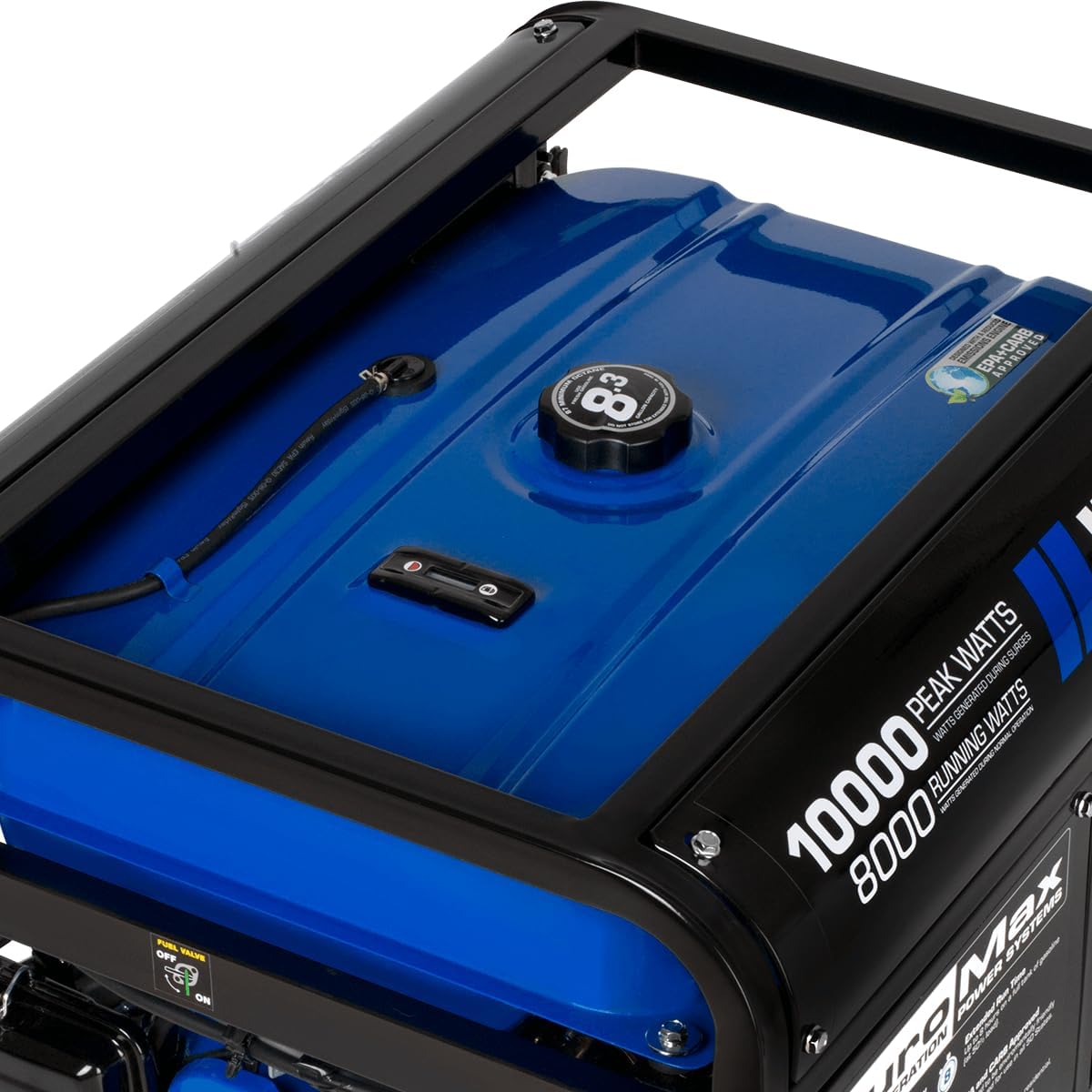DuroMax XP12000EH 12,000-Watt Dual Fuel Portable Generator – Gas & Propane, Electric Start, Whole Home Backup Power, Transfer Switch Ready, RV & Emergency Ready