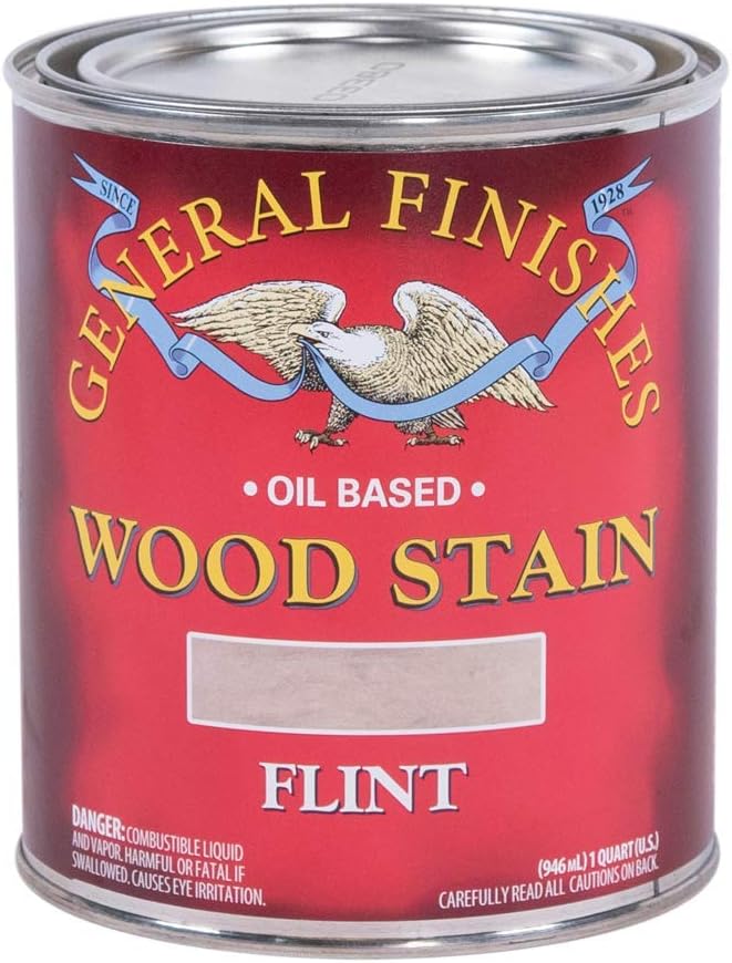 General Finishes Oil Based Penetrating Wood Stain, 1/2 Pint, American Walnut