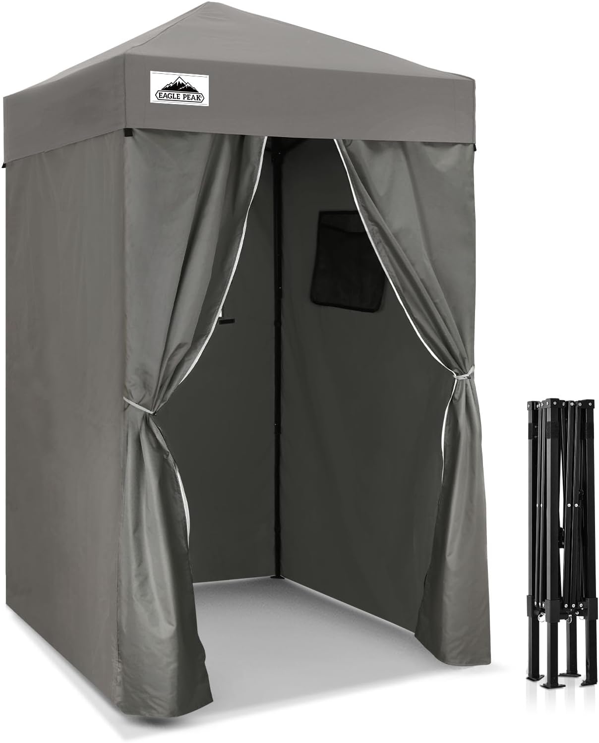 EAGLE PEAK 4x4 Pop Up Changing Tent, Outdoor Changing Room, Gray/White