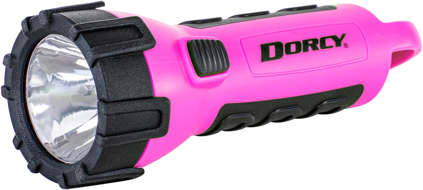 Dorcy 55 Lumen Floating Water Resistant LED Flashlight with Carabineer Clip, Purple (41-2508)