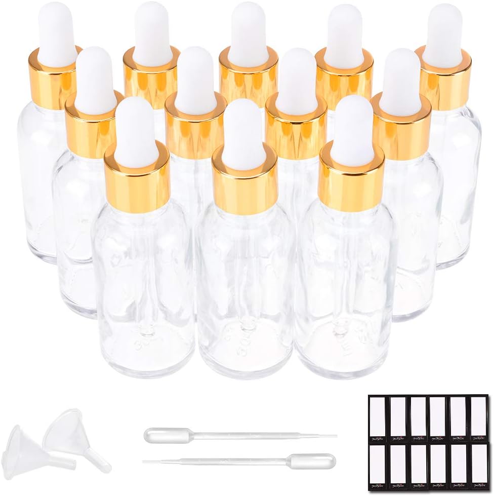 PrettyCare Glass Eye Dropper Bottles 99 Pack