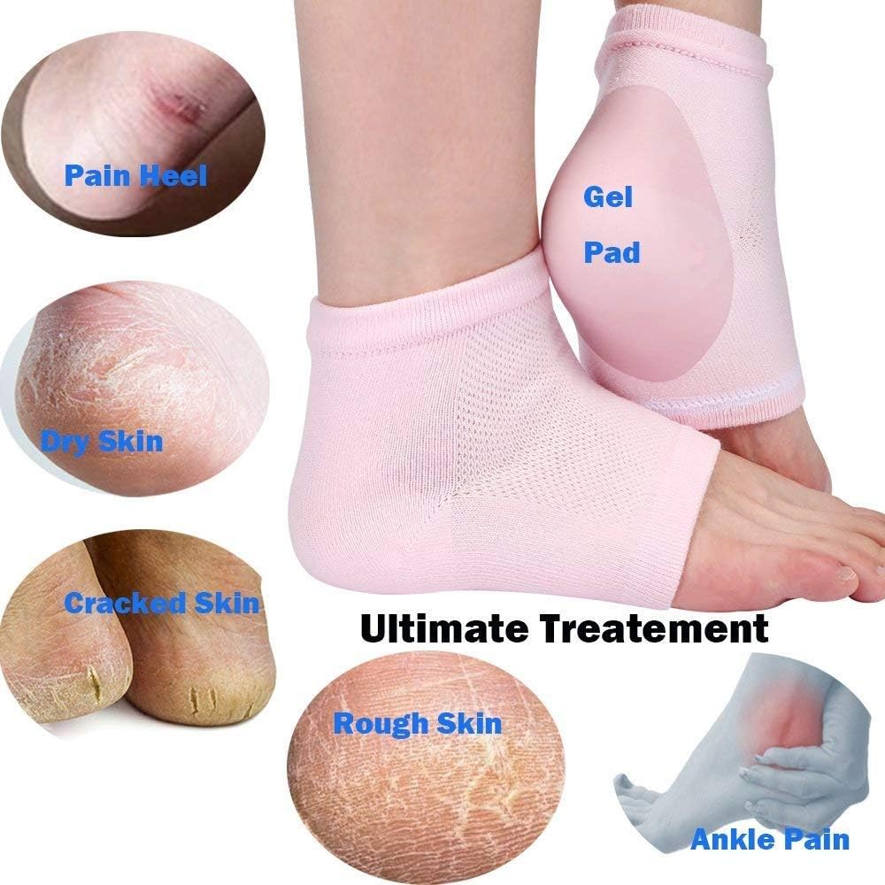 Codream Vented Moisturizing Socks Lotion Gel for Dry Cracked Heels 2 Pairs | Spa Gel Socks Humectant Moisturizer Heel Balm Foot Treatment Care Heel