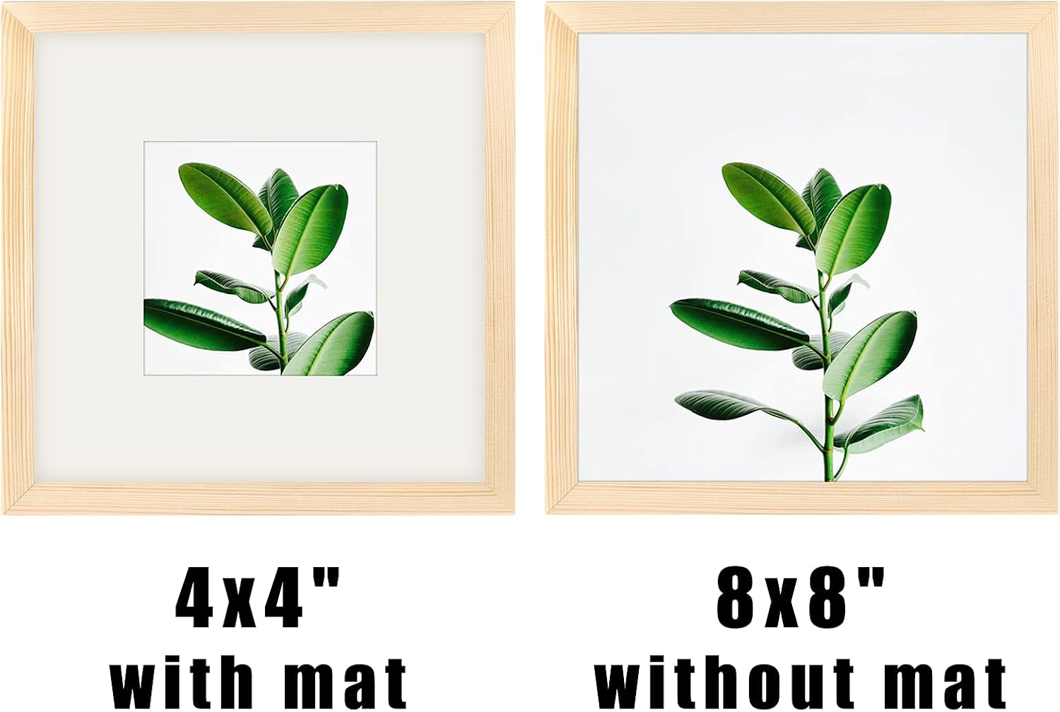 WUTL 8x8 Black Picture Frames Square