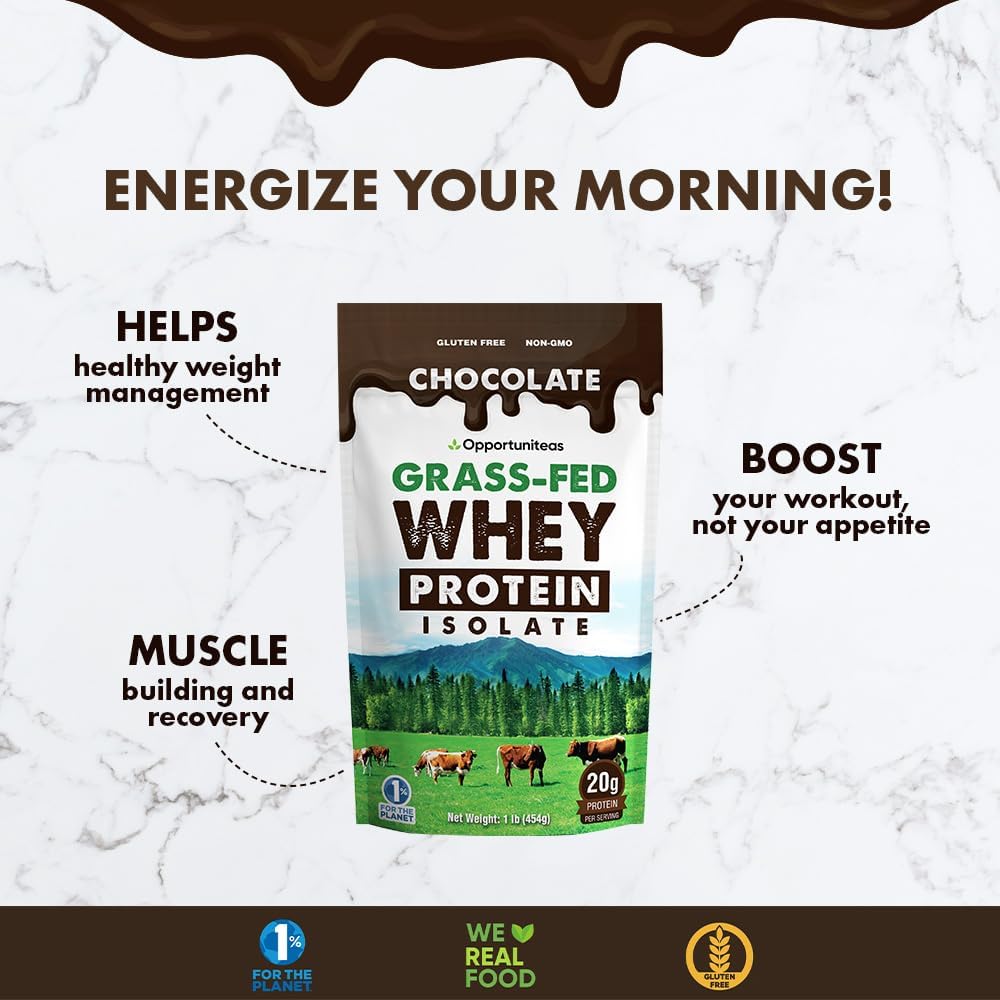 Unflavored Grass Fed Whey Isolate Protein Powder, 1 lb | Isolated, Flavorless Whey made with 100% GrassFed Hormone-Free Milk, It's Unsweetened, Cold-Pressed and Heavy-Metal Tested