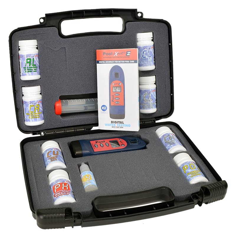 ITS 486201-KM Pool Exact EZ Photometer Master Pool Test Kit | 10 Parameters - F/C/T Chlorine, pH, Alkalinity, Calcium, Cyanuric, Copper, Salt