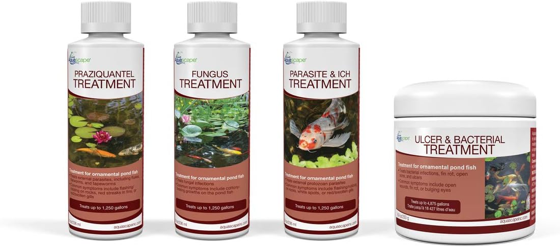 Aquascape 81041 Praziquantel Fish Treatment Liquid 250 g / 8.5 oz for Pond Water Feature