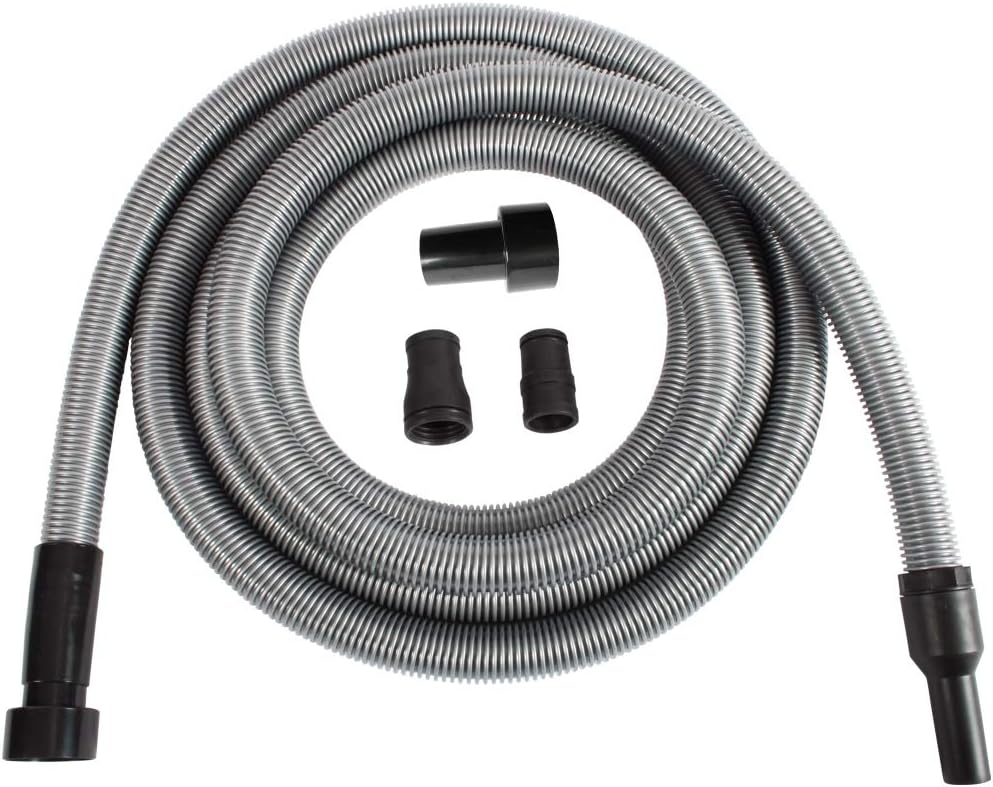 Cen-Tec Systems 94170 Premium 50 Ft. Shop Vacuum Hose with Power Tool Adapter Set Silver