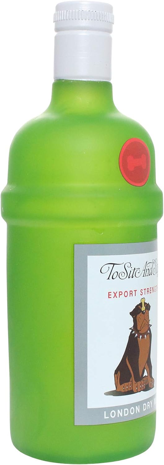 SILLY SQUEAKERS Tuffy Liquor Bottle Dog Toy: Squeaky Dog Toy, Washable and Floats, Vinyl Construction