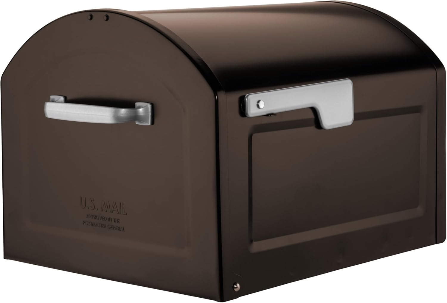 Architectural Mailboxes 950020RZ Centennial Post Mount Mailbox, XL, Rubbed Bronze | Galvanized steel build for outside with rust-resistant powder-coat finish and a magnetic door closure. USPS approved.