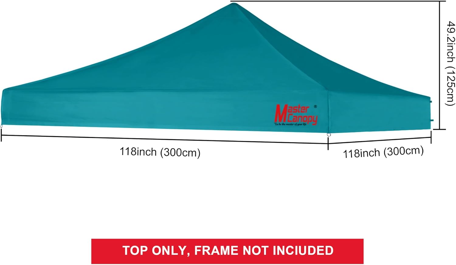 MASTERCANOPY 10x10 Replacement Pop Up Canopy Top for Kingkong Frame Gray
