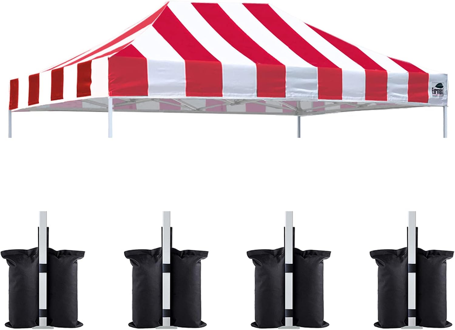 Eurmax USA 10x10 Pop Up Canopy Replacement Top,Universal Instant Canopy Cover ONLY,Heavy Duty UPF 50+ UV Protection,Water & Wind Resistant Tarp,30+ Colors Available,Bonus 4 Sand Bags (White)