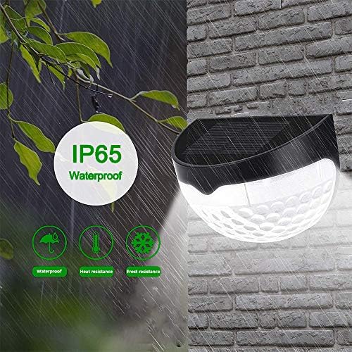 KBP Solar Fence Lights Outdoor Decorative Garden Lights Waterproof Wall Lights for Patio, Yard, Stairway (White)