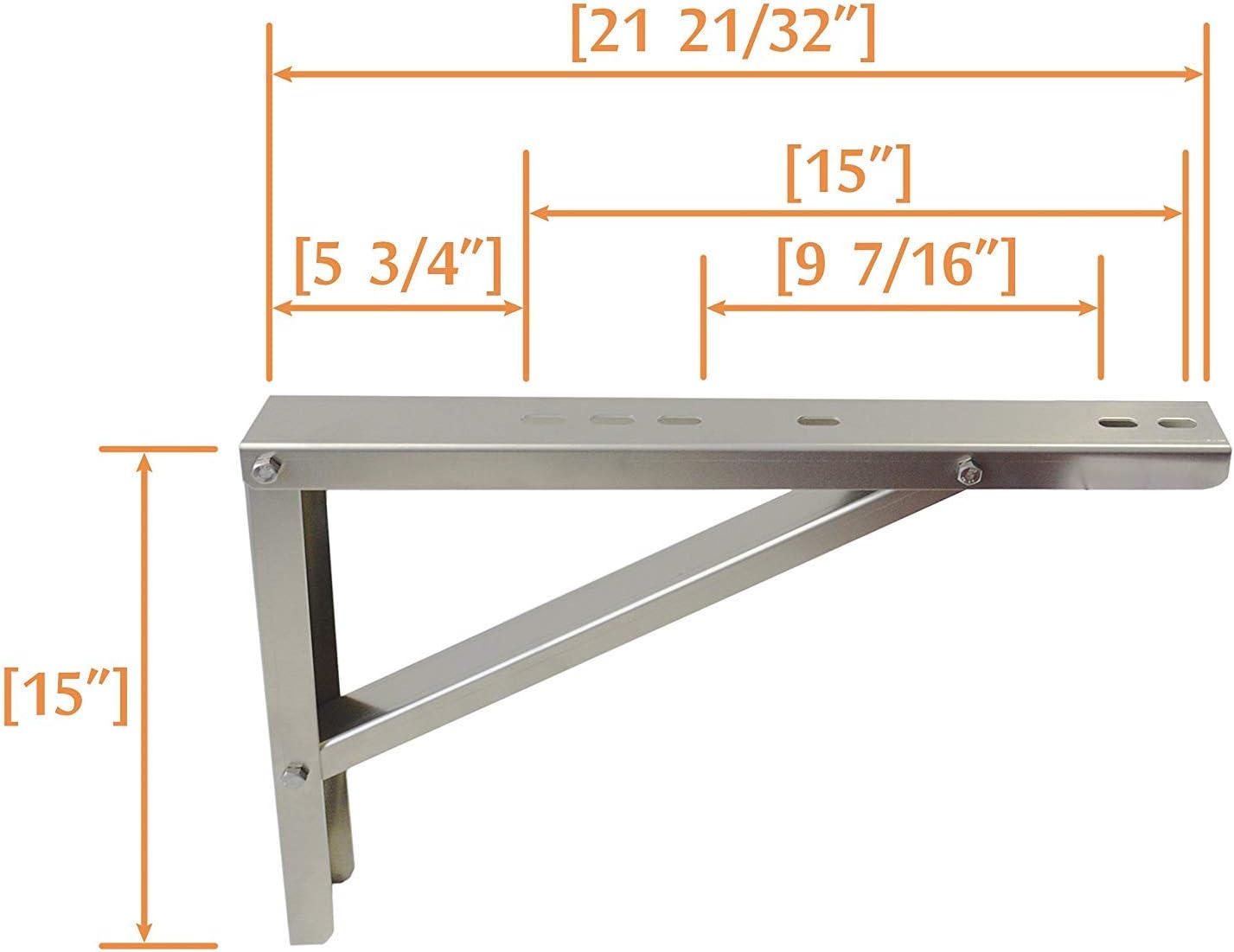 Wall Mounting Bracket for 9000-36000 Btu Condenser Ductless Mini Split Air Conditioner Heat Pump Systems, Rust Free Aluminium Alloy Support Brackets